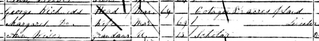 1851 census - George and Margaret Richards