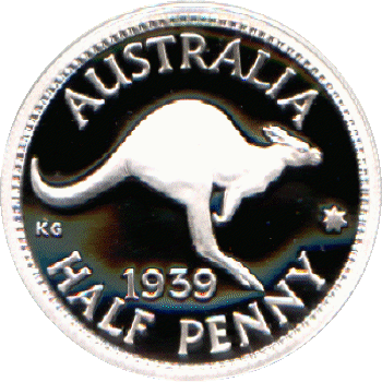 1939 Aus half penny