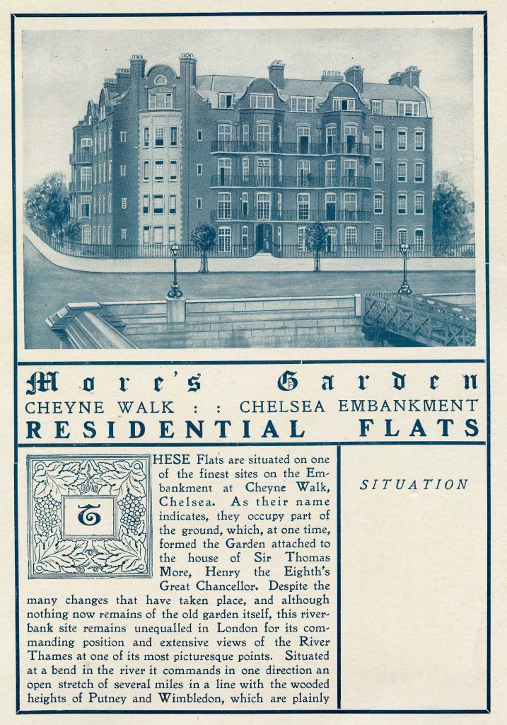 More's Garde sales particulars, 1903 [image courtesy of Kensington and Chelsea archives]