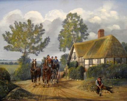 Carriage in a Landscape by Robert Scott Temple